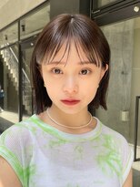 ガーデンヨコハマ(GARDEN YOKOHAMA) 切りっぱなしボブタッセルボブ束感前髪イメチェンヘア暗髪外ハネ