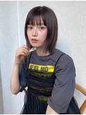 こなれボブ/透明感グレーベージュカラー/グレージュアッシュ