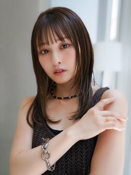 ギークス(GEEKS) 【GEEKS渋谷】黒髪ロング/顔周りレイヤー/冬カラー/ウルフカット