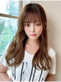 自然なツヤ感のある大人ナチュラルヘア