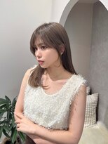 アール ヘアー デザイン(r hair design)&nbsp;サラツヤロングベージュカラーブリーチ透明感カラー