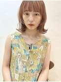 ボブウルフ/顔まわりレイヤー/外はねボブ/ニュアンスパーマ