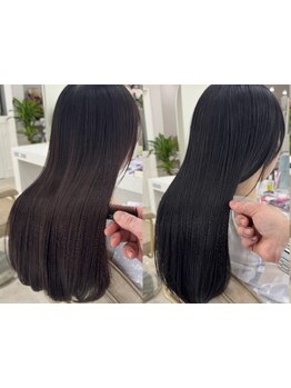 巻けるほど柔らかい『髪質改善ストレート』や『美髪再生トリートメント』でワンランク上のサラ艶髪に♪