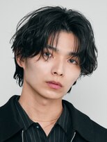 レタッチバイフィフス(RETOUCH by fifth) 波巻きパーマメンズマッシュセンターパートツイストパーマウルフ