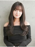ゆるふわウェーブロング×アッシュグレー