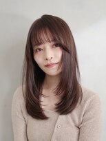 マッシュ 天王寺あべの(MASHU) 柔らか透けブラウンのミディアムレイヤー【天王寺/あべの】