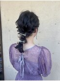 結婚式セット☆編み下し/暗髪/ヘアアレンジ/20代/30代/40代