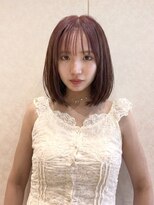 ボヌール 西宮北口(Bonheur)&nbsp;♯透明感カシスピンクカラー×切りっぱなしボブ