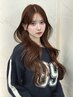 【中顔面短縮×垢抜け韓国ヘア】顔周りレイヤー+透明感カラーで可愛い髪へ◎