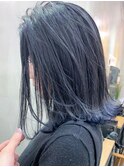 ネイビーブルー＿ことりベージュ毛先パーマ【北間】