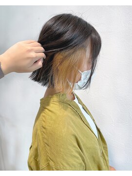 レクタ(recta) 【山本千尋】外ハネボブ×ベージュインナーカラー