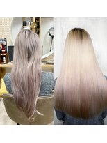 アンフィユヌキャトル(AnFye une Qatll)&nbsp;ハイブリーチの方の高難易度ジュエリーシステム縮毛矯正＋LULUTr