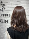 透明感ラベンダーグレージュカラー