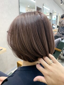 リベストバイジェービー 稲毛(li best. byjb) ペールベージュ/セクションカラー/外ハネボブ[稲毛/稲毛駅]