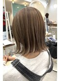 ハイライト☆シアーベージュ☆白髪ぼかし☆ボブ