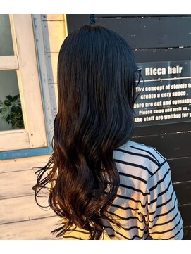 リッカヘアー(Ricca hair) 大人可愛いなみなみウェーブロングダークブラウン