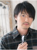 ラフな動きで大人無造作メンズロングウルフヘアa戸田公園