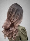 ピンクグレージュ/グラデーション☆