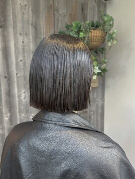 オネスト 八柱店(onest) ぷつっとボブ 黒髪/グレーベージュ/レイヤーロング/前髪パーマ