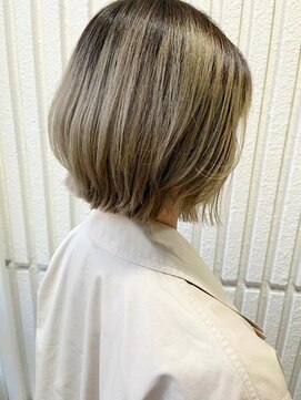 ネオリーブカップ 町田店(Neolive capu) ハイトーンカラー×くびれボブ【町田/ボブ/ブリーチ】