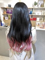 ジエクト ヴィシア(The Ect VIXIA)&nbsp;ベビーピンク/裾カラー/グラデーションカラー