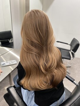 サンクプロジェクト(cinq PROJECT) ミルクティーピンクベージュダブルカラーハイトーン韓国レイヤー