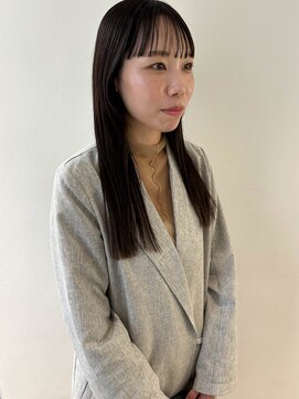 シテン(SITEN) ストレートヘア/バングカット/アッシュブラウン