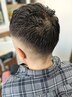 【濡れパンスキンフェード】カット＋シャンプー＋シェービング　眉カット付