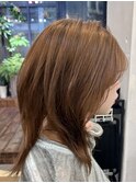 簡単で綺麗に見えるワンカールレイヤーカットブラウン