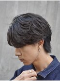 渋谷メンズパーママッシュウルフカット緩めシャドウパーマ