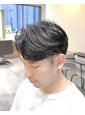 【Hale】ブルーブラック/スパイキーショート/フェザーパーマ原宿