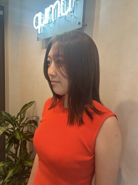 クム 横浜(qumu) ミディアム×髪質改善ストレートパーマ　　qumuよこ