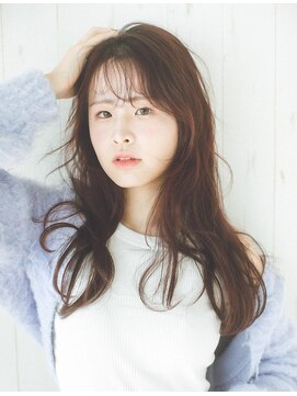 リノバイホヌア(Lino by hoNua.) 韓国風 ロング レッドブラウン レイヤー 20代 30代