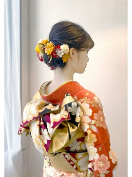 ヘアアンドメイク スタジオ ミムロ(HAIR&MAKE STUDIO MIMURO) アップスタイル+振袖着付け