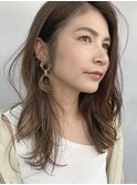 前髪なしかきあげニュアンスレイヤー/ベージュブラウン