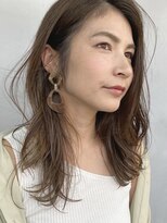 サン(SAN) 前髪なしかきあげニュアンスレイヤー/ベージュブラウン