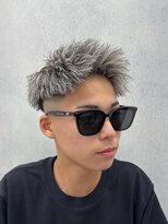 ルースト 西院店(ROOST)&nbsp;MEN’S HAIR/パイルツイスト/ホワイトハイライト/眉毛カット