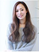 外国人風ハイライト+透け感フォギーベージュ