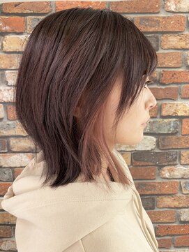 リジョイスヘア エン(REJOICE hair EN) 【REJOICE hair EN】イヤリングカラー ピンクベージュ 担当AKIRA