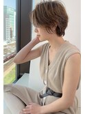 ハンサムショート ショートボブ アッシュ イルミナカラー