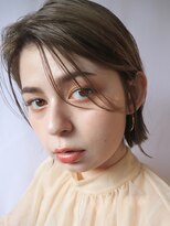 パーク(PARK)&nbsp;【PARK】オリーブベージュ×セミウェットボブ