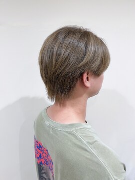 ブカブク(BUKA BUKU) メンズハンサムショート　ブリーチカラー　カーキベージュ