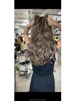 アポロ 横浜駅店(apollo)&nbsp;ハイライトバレイヤージュダブルカラーミルクティーベージュ