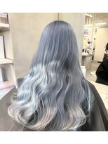 ベレーザ 渋谷(BELEZA)&nbsp;6631ニュアンスカラーブルージュブルーシルバーレイヤーロング