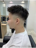 スキンフェード アップバング