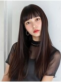 ナチュラルストレート×ショコラブラウン
