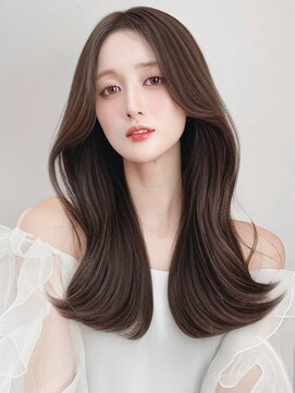 レア 表参道(L'ea) 黒髪クラゲヘアーオリーブグレー小顔ココアベージュ