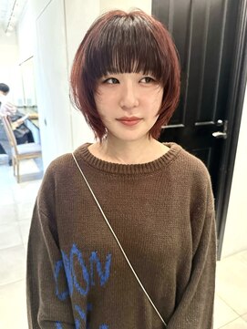 シータ(sheta) 【表参道sheta/中澤】ボブルフ小顔黒髪ワンレンネビージュ