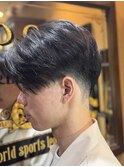 テーパーフェードセンターパート/大宮/ニュアンスパーマ
