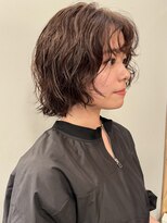 サンプラス(san+)&nbsp;レイヤーボブニュアンスパーマレイヤーカット/木梨健太